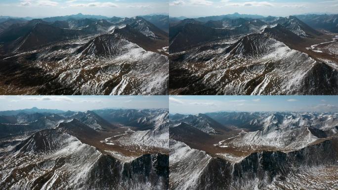 雪山视频青藏高原常年积雪西藏风光雪山峡谷