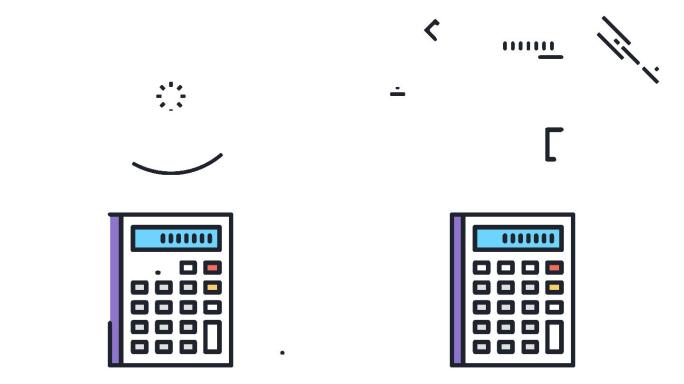 计算机平面线图标动画。