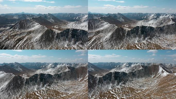 雪山视频青藏高原常年积雪西藏风光延绵雪山