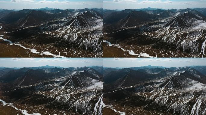 雪山视频青藏高原常年积雪西藏风光雪山雪线