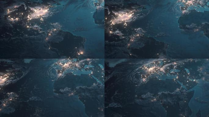 数字动画中国地图科技区位全国全球辐射地球
