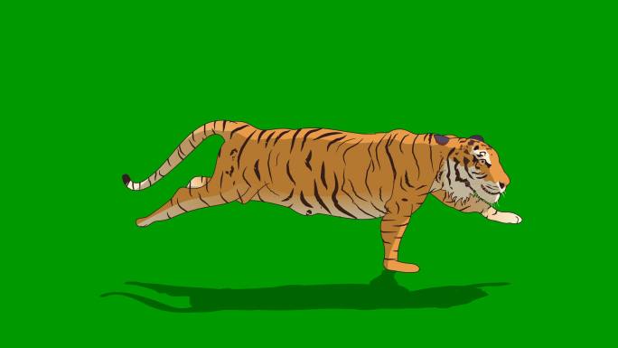 老虎奔跑动画
