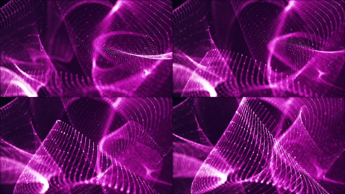 紫色波纹背景线条纹理效果特效LED大屏
