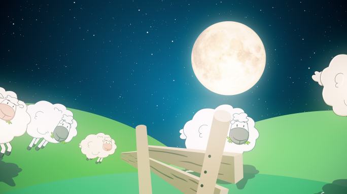 绵羊跳过围栏围栏绘画艺术产品