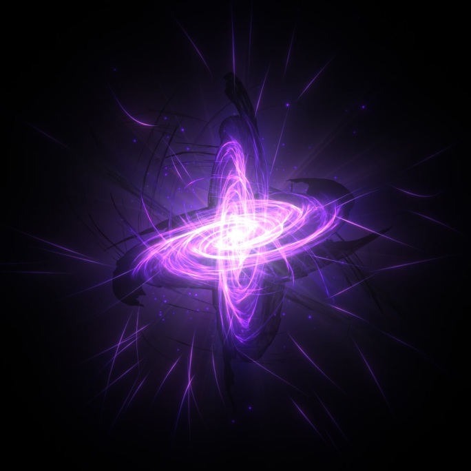 灵力紫色毁灭能量粒子吸收特效素材