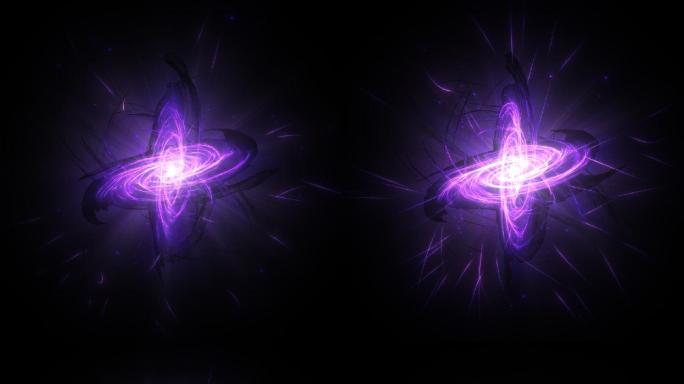 灵力紫色毁灭能量粒子吸收特效素材