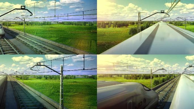 【宽屏】三维动车高铁和谐号中国制造动画