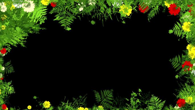 花卉框架绿植视频框花卉节宣传生态环保