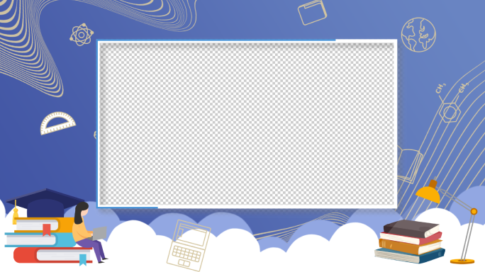 卡通简洁动画框框采访教育框框导航框框