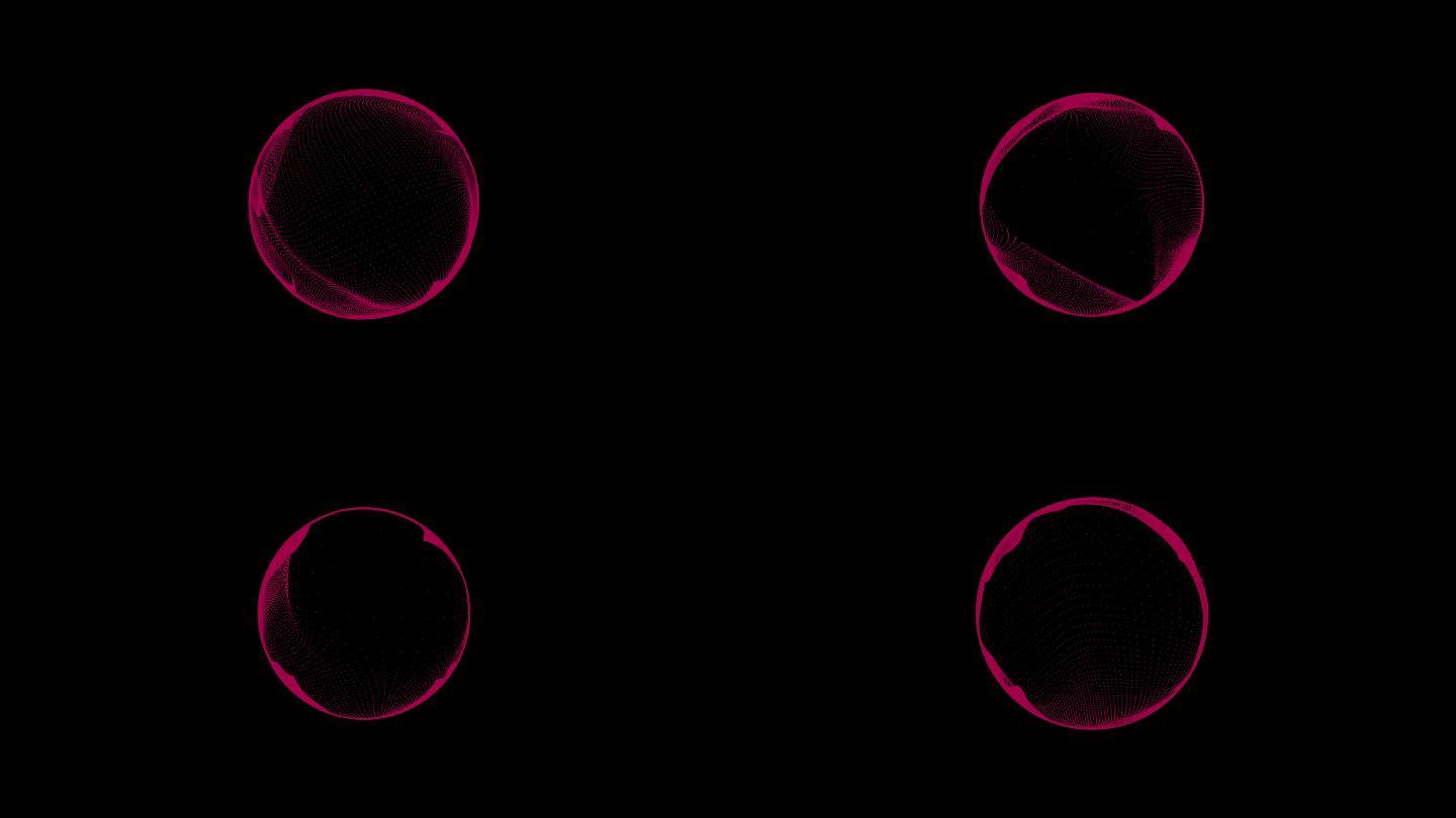 抽象圆形球体音频动画