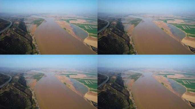 4K原创沿黄生态廊道自然风貌母亲河B