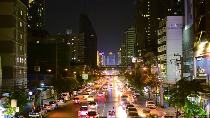 泰国夜景城市