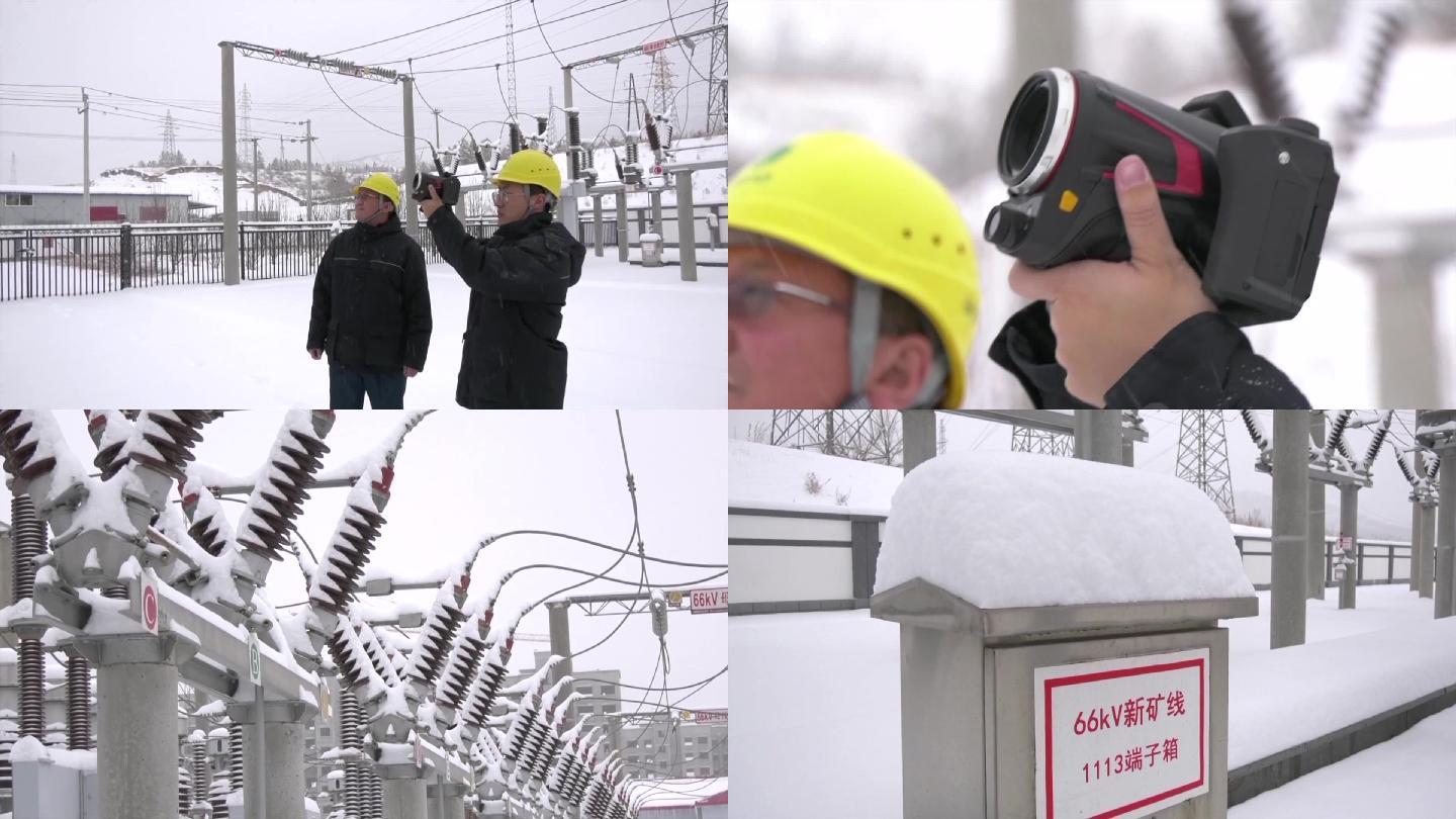 雪天国电农电电工仪器检查变电所变压器设备