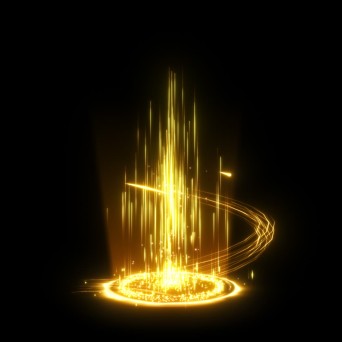 金色粒子升级游戏特效素材视频素材