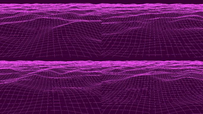 紫色背景概念线条计算机图形波浪波纹