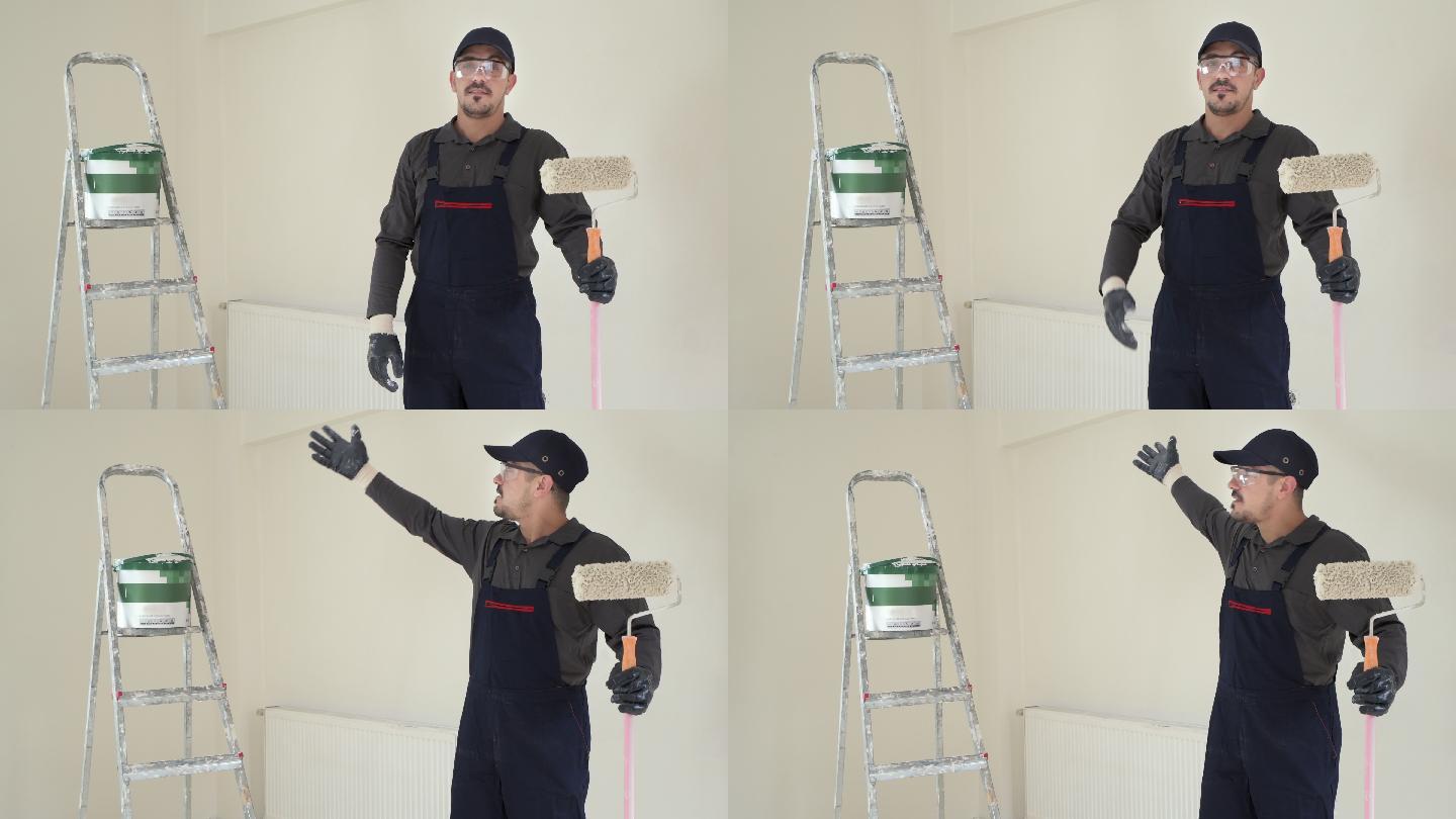 房屋油漆工国外工人