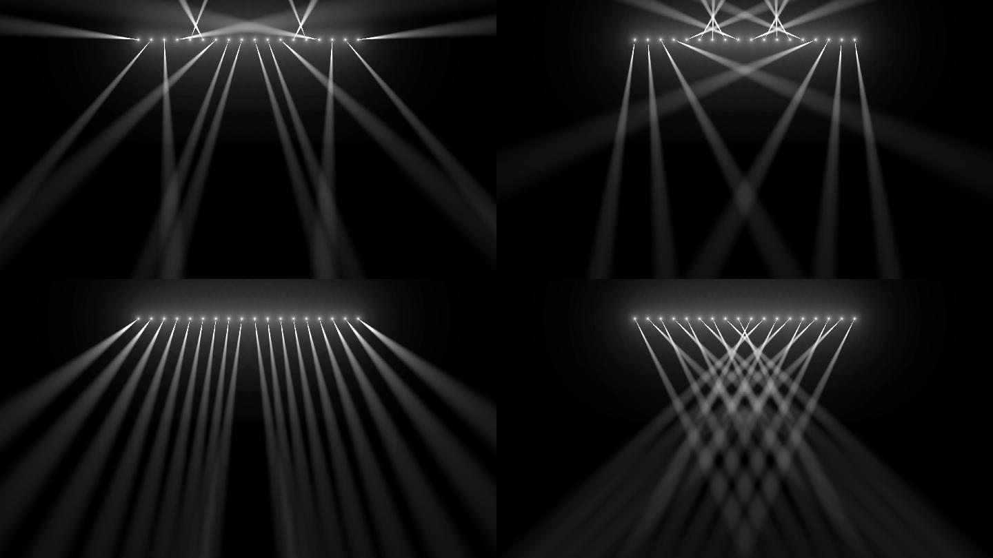4K舞台射灯秀交叉楼体射灯白色激光秀AB