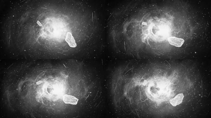 星空陨石穿梭无缝循环动态背景素材