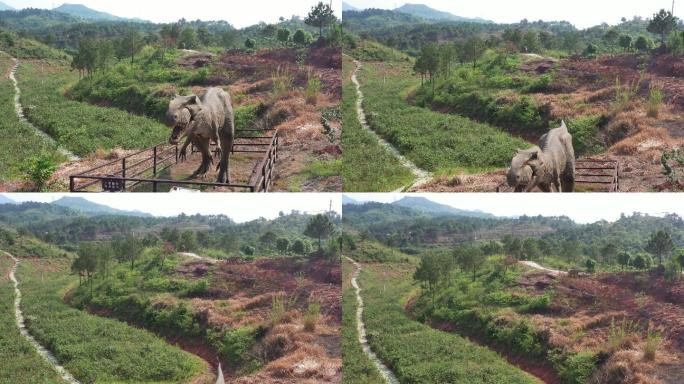 4k航拍韶关南雄恐龙之乡