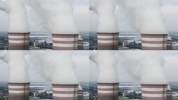 工厂鸟瞰图减排污染环保碳中和碳减排碳达峰