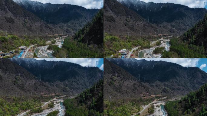 高山河谷视频青藏高原高山峡谷