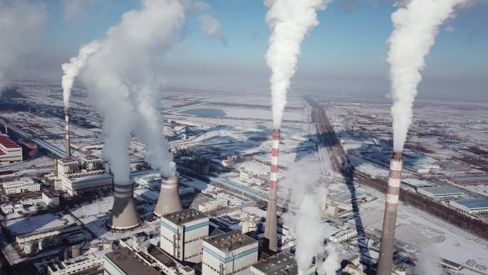 火力发电站烟筒大气污染物双碳限排