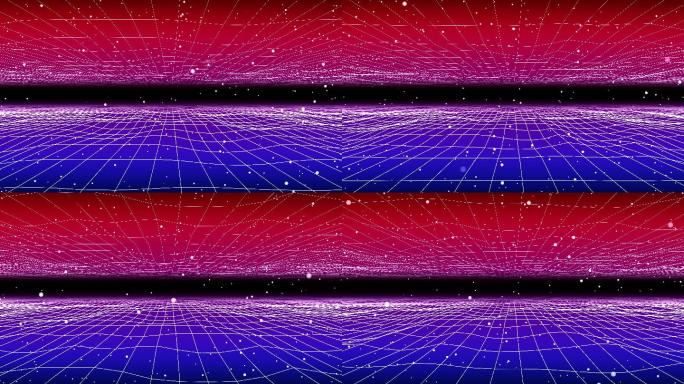 4K红蓝线条空间背景