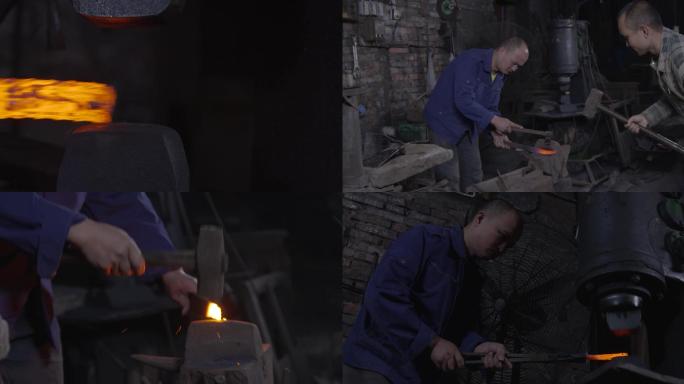 传统手工艺铁匠铺打铁匠打铁