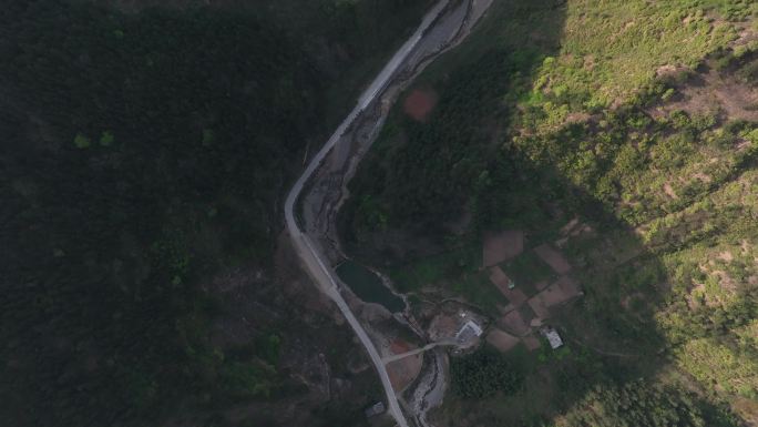 丹凤县保定村商山四皓秦岭山脉山峰商洛八景