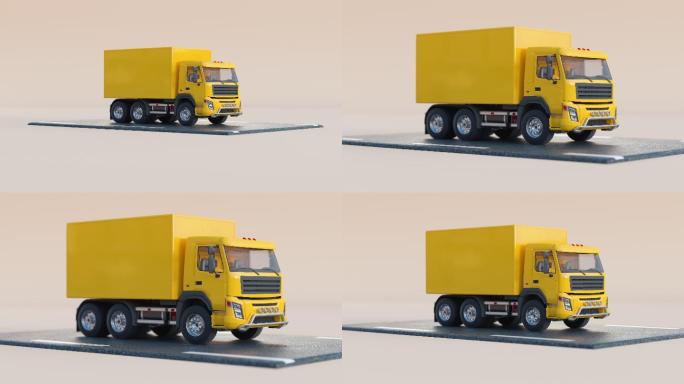 送货车高质量3D动画。