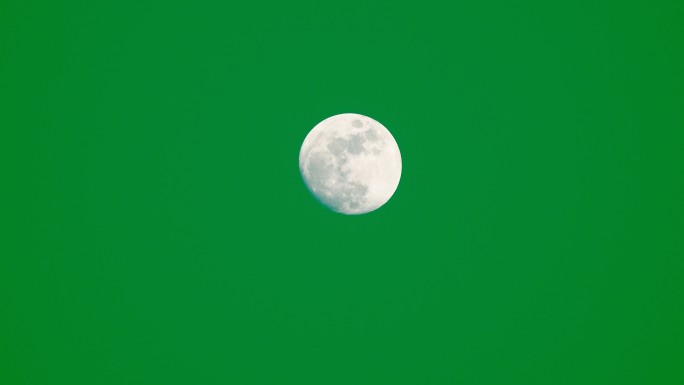 绿色屏幕上的月亮绿屏绿幕抠像