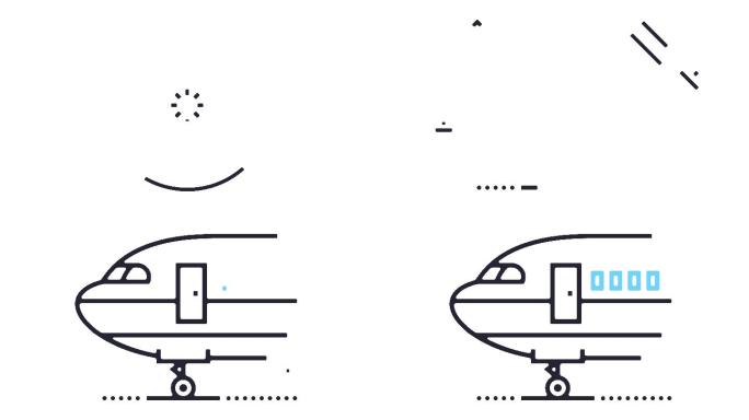 航空公司图标动画图标动