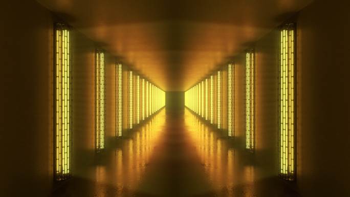 黄色隧道虚拟空间