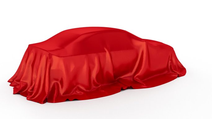 有篷汽车发布会新车发布红盖头