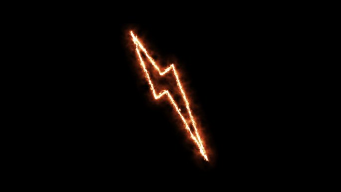 霓虹闪电动画符号标志标识标记光电素材