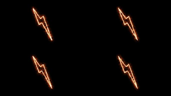 霓虹闪电动画符号标志标识标记光电素材
