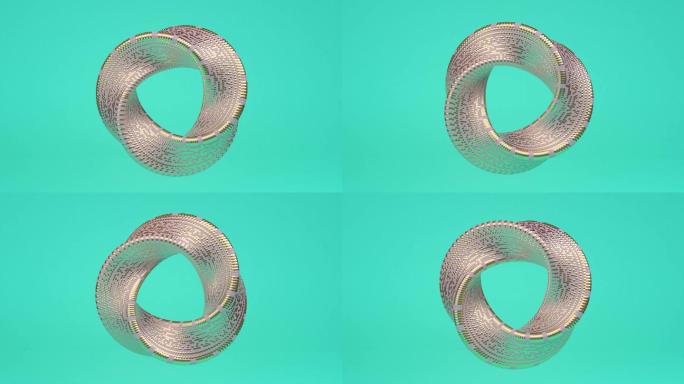 抽象扭曲圆环3D渲染