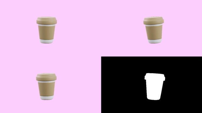 3d动画咖啡杯视频素材