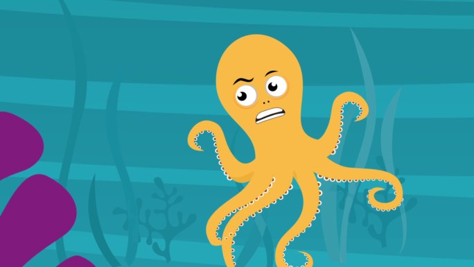 卡通章鱼动画视频素材宣传片