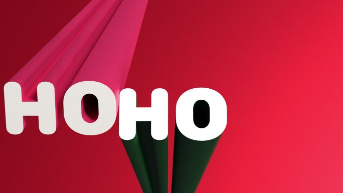 Hohoho以4K分辨率的红色背景