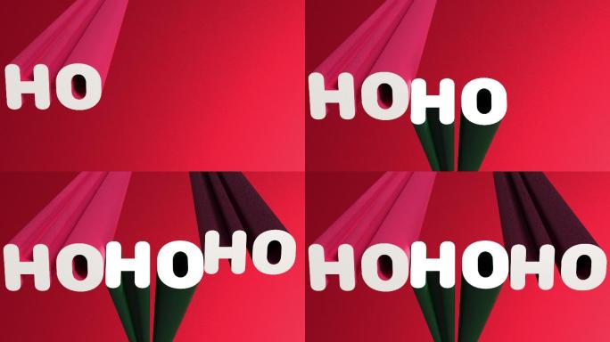 Hohoho以4K分辨率的红色背景