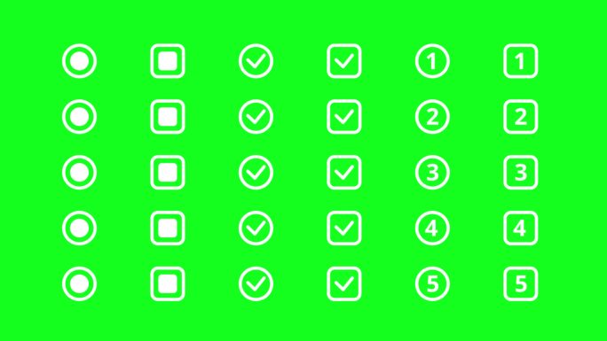 项目符号动画绿屏抠像打钩顺序拍数