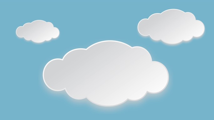 云朵背景视频特效动画云端云计算全息素材