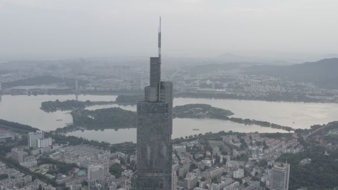 4K-log-航拍南京紫峰大厦