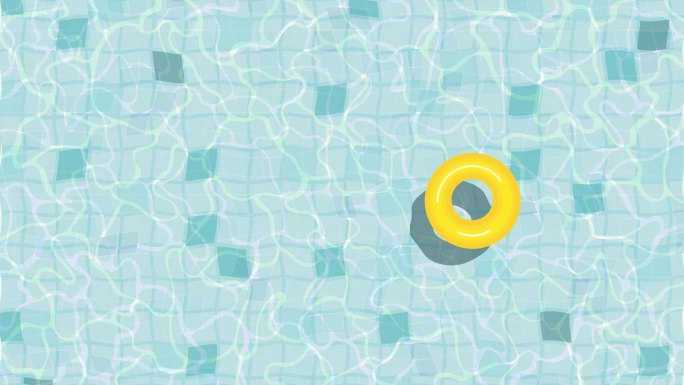 夏季游泳池动画救生圈游泳圈mg动漫
