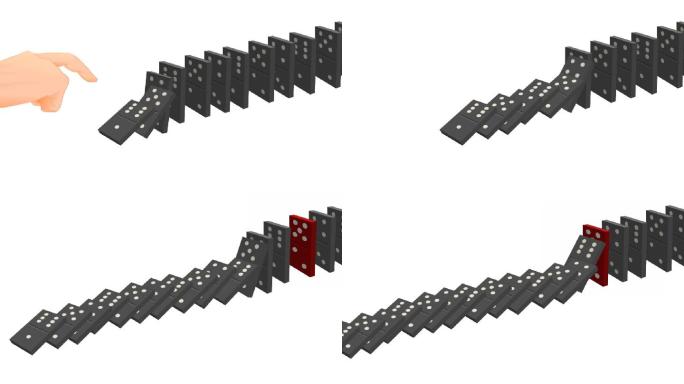 多米诺骨牌特效视频