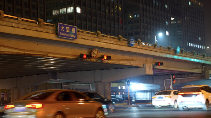 大望桥 北京CBD 夜景车流