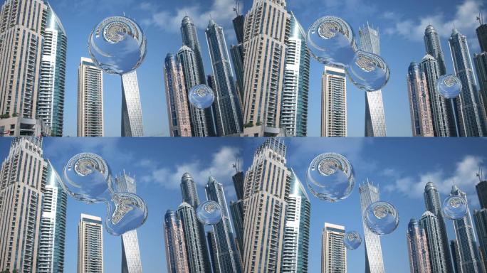 城市建筑特效动画合成元素都市