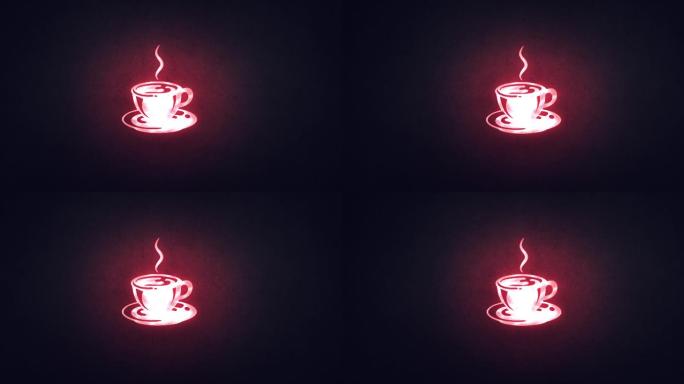 霓虹灯意式浓缩咖啡图像
