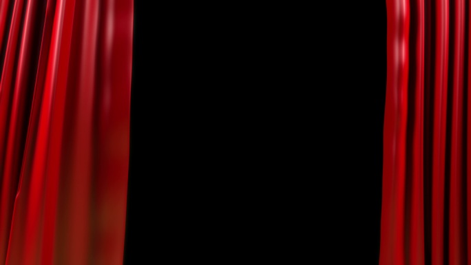 舞台幕3d动画飘红色丝带包装歌舞边框